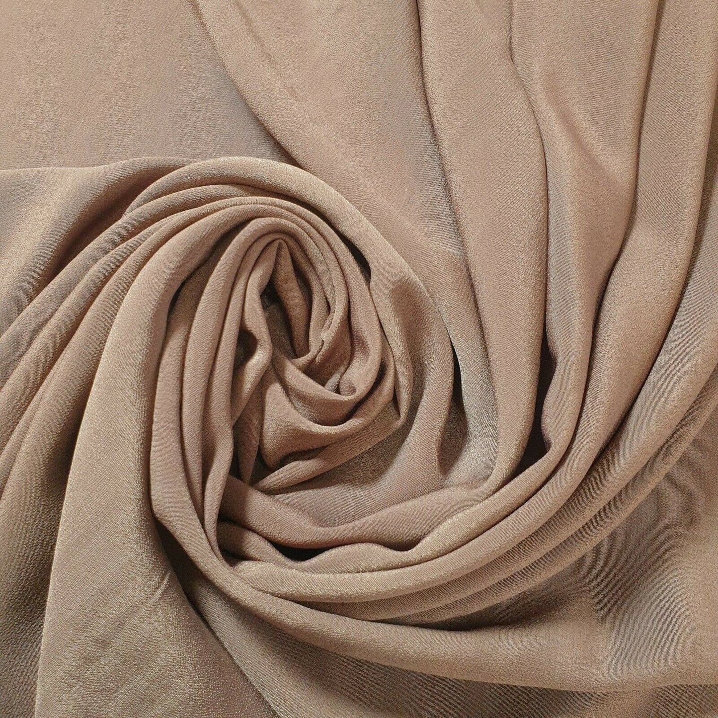 Koshibo Crepe 100% Polyester Soft Dress Drape Lining Fabric 44" By The Meter ST (Camel)