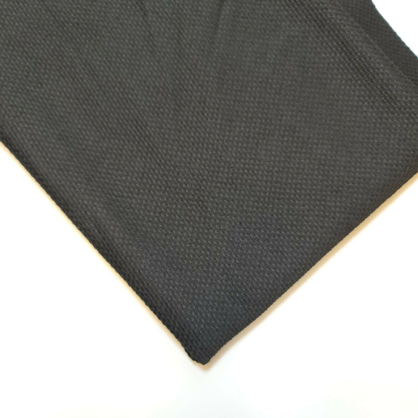 Schwarzer Baumwoll-Waffel-Ripp-Jersey, Stretch-Kleiderstoff, 127 cm, Meterware