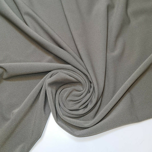 Scuba Crepe Fabric 4 way Stretch Elastane Jersey Spandex Dress Material 58" wide (Mouse)