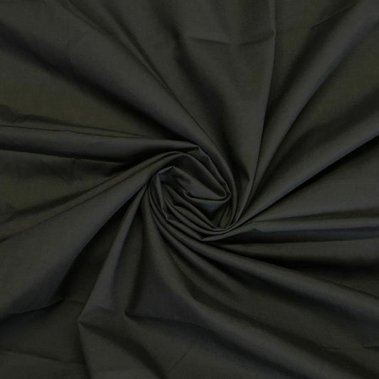 Black Plain Polycotton Extra wide 60" Fabric Black Lining Draping Dress Material