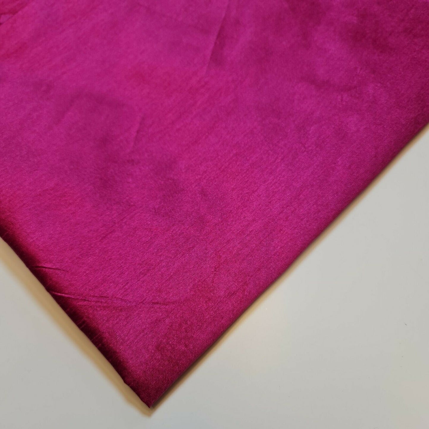 Plain Dyed Slub Shot Faux Dupion Raw Silk 100% Polyester Fabric Craft By Meter (Cerise Pink)