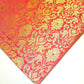 Luxurious Floral Gold Metallic Indian Banarasi Brocade Fabric 44" By The Meter (Coral Pink)