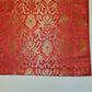 Luxurious Floral Gold Metallic Indian Banarasi Brocade Fabric 44" By The Meter (Coral Pink)