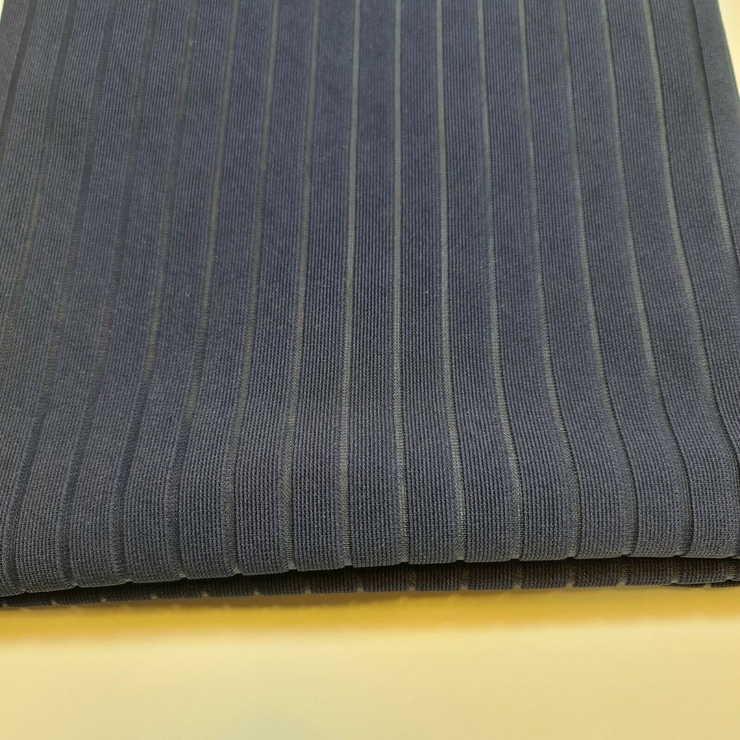 NAVY Viscose 4 Way Stretch Burnout Ribbed Spandex Jersey Dress Fabric 150cm