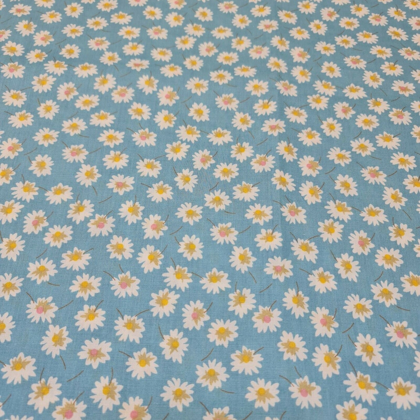 100% Cotton Poplin Daisy Flower Print Fabric Dress Craft Soft Fabric 58" (Print -2)