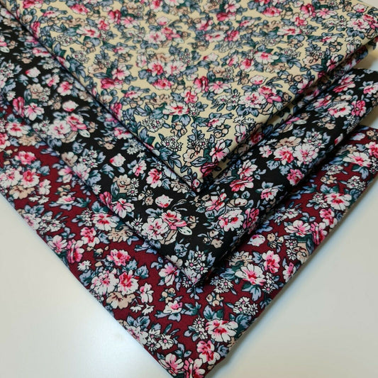Wild Floral 100% Cotton Poplin Daisy Flower Print Fabric Dress Craft Quitling Material 58" By Meter