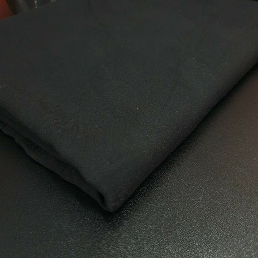 Black Plain Peachskin Powder Touch Dress Soft Drape Dressmaking Fabric 58"