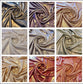 Shimmer Foil Satin Fabric Drape Flow Dress Decor Craft Material 58" By Meter (Dusty Pink, Old Gold)