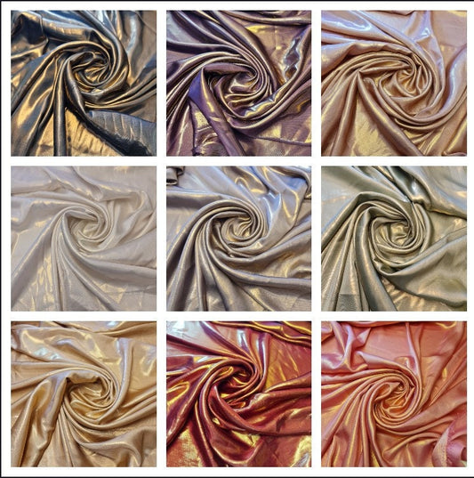 Shimmer Foil Satin Fabric Drape Flow Dress Decor Craft Material 58" By Meter (Peach, Red, White/ivory, Chocolate Brown, Mint, Rose Pink)