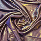 Shimmer Foil Satin Fabric Drape Flow Dress Decor Craft Material 58" By Meter (Bottle Green, Cadbury Purple, Grey, Sage Green, Light Gold)