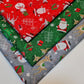 Christmas Polycotton Print Santa Reindeer Ginger man Festival Polycotton  (112cm wide) Print -12
