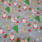 Christmas Polycotton Print Santa Reindeer Ginger man Festival Polycotton  (112cm wide) Print -12