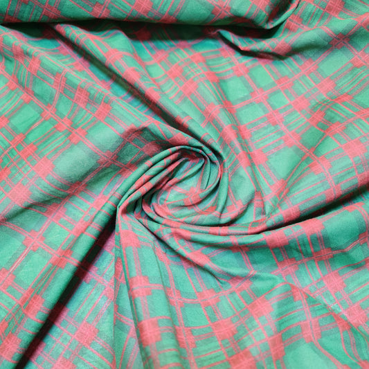 Weihnachts-Polycotton-Druck, Weihnachtsmann, Rentier, Ingwer-Mann, Festival-Polycotton (112 cm breit), Druck -19