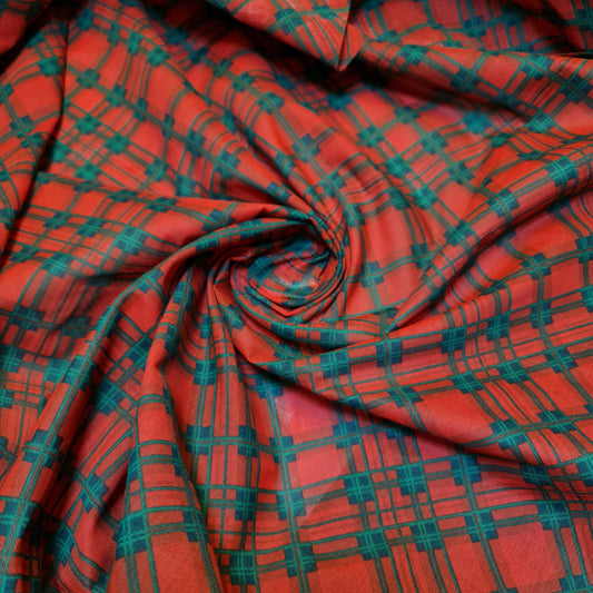 Weihnachts-Polycotton-Druck, Weihnachtsmann, Rentier, Ingwer-Mann, Festival-Polycotton (112 cm breit), Druck -20