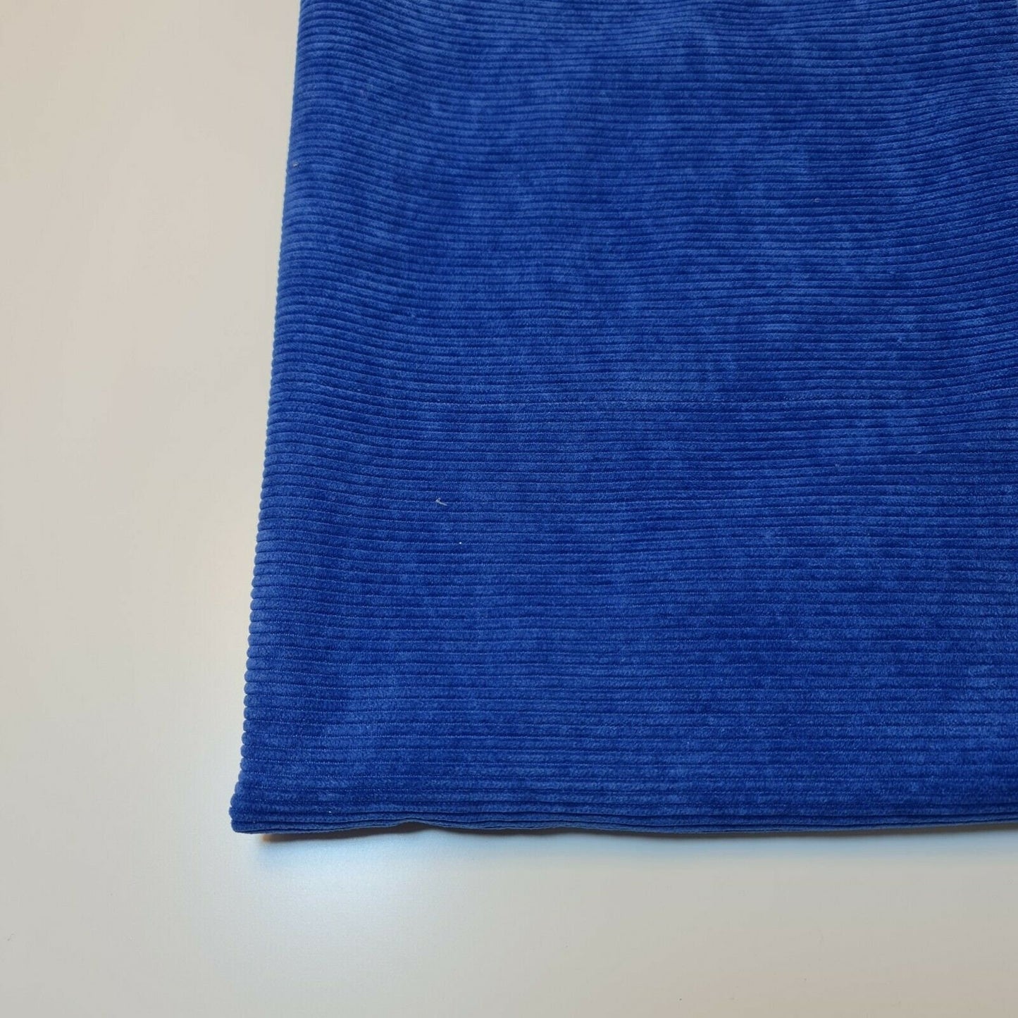 Italian 100% Cotton Cord Woven Velvet Corduroy Fabric Upholstery Dressmaking 58" (Blue)