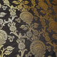 New Prints Ornamental Floral Gold Metallic Print Indian Banarasi Brocade Fabric (Black)