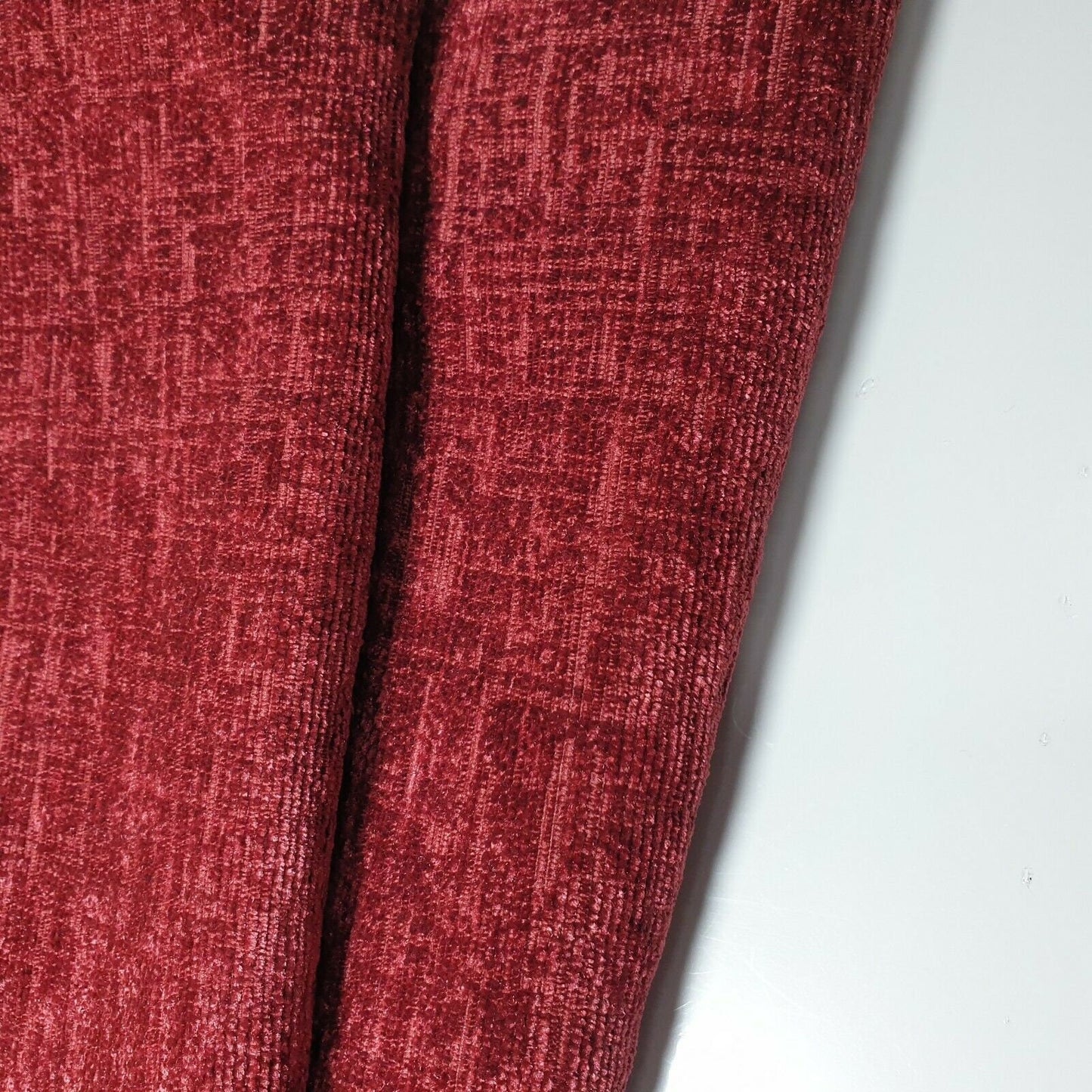 Red Velvet Chenille Velvet Shimmering Heavy Weight Upholstery Fabric 150 cm wide