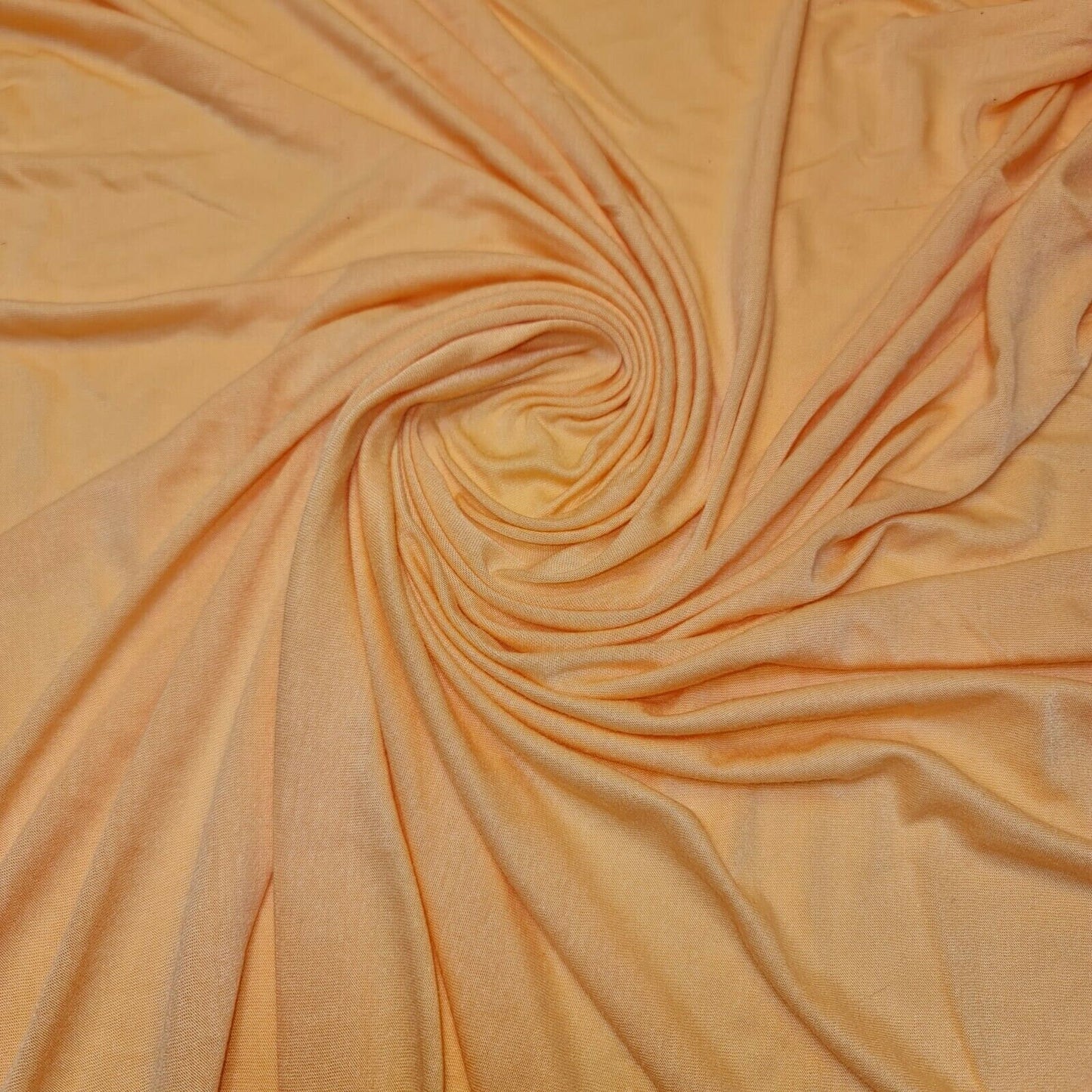 Soft Plain Colour Cotton Jersey Stretch Knit T Shirt Baby Grow Dress Fabric 58" (Dark Peach)