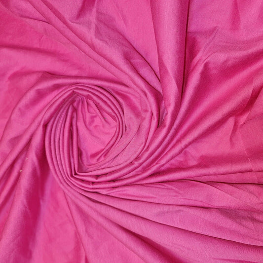 Soft Plain Colour Cotton Jersey Stretch Knit T Shirt Baby Grow Dress Fabric 58" (Pink)