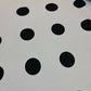 Large Polka Black Spot White Base Crepe Fabric Summer Dress Art Craft (58" Wide)