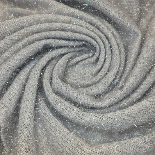 Lametta-Kleid mit Glitzerdekor, Jersey-Kleiderstoff aus Polyviskose, 147,3 cm (Silber)