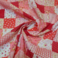 Floral Gingham Spotted Patchwork Printed Poly Cotton Fabric Polycotton Craft (45" inch wide) Print -1