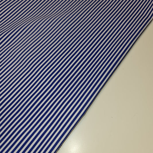 Candy Stripe Polycotton Fabric Striped Lines Material Craft Bunting (45" Wide) (Royal Blue)