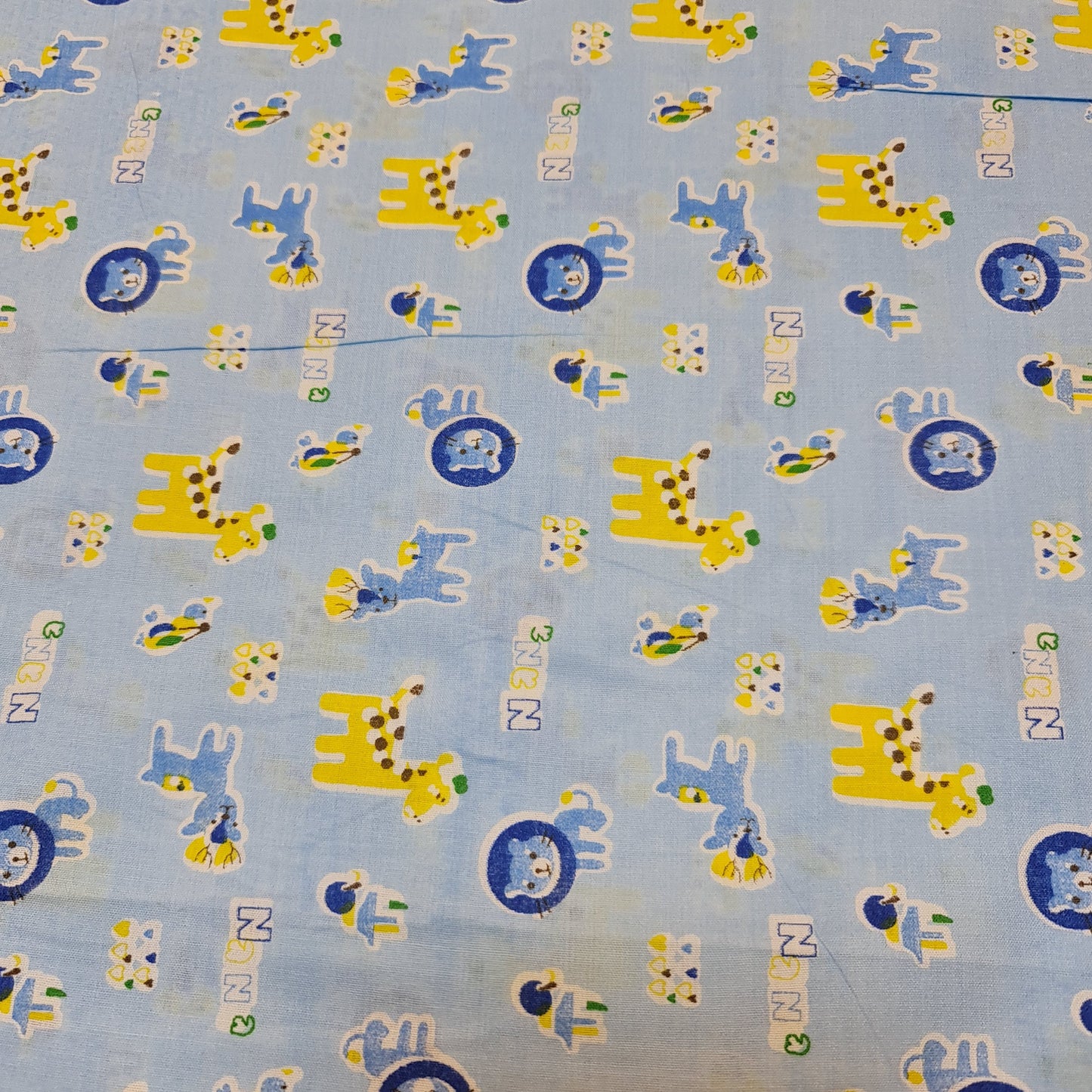 Kids Print 100% Cotton Poplin Fabric Animal Lion Giraffe Reindeer (44" Wide)