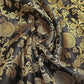 New Prints Ornamental Floral Gold Metallic Print Indian Banarasi Brocade Fabric (Black)