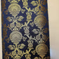 New Prints Ornamental Floral Gold Metallic Print Indian Banarasi Brocade Fabric (Navy Blue)