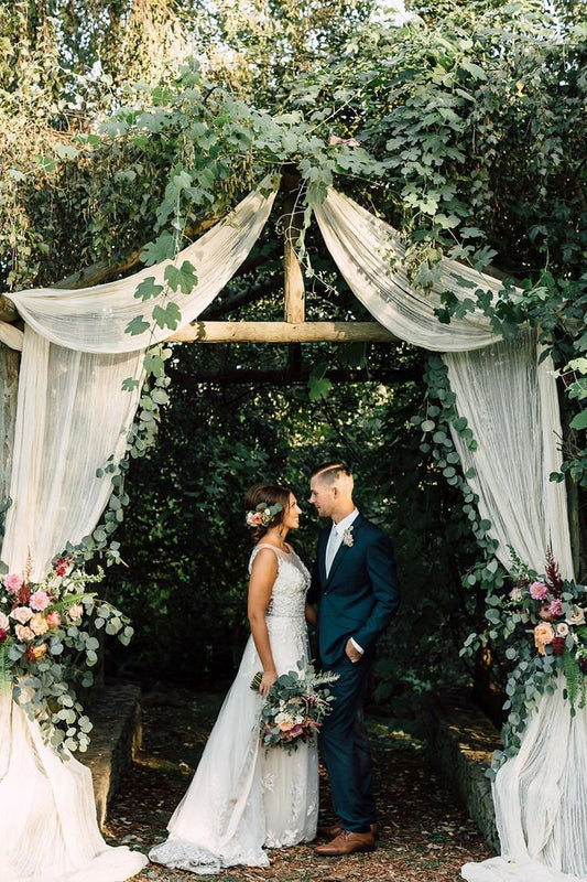 DIY Wedding Arch Draping, Birthday, Baby shower, Back Drop, Photo shoot Moss Crepe Fabric Beautiful Fabric Sheer Fabric 44" inch wide