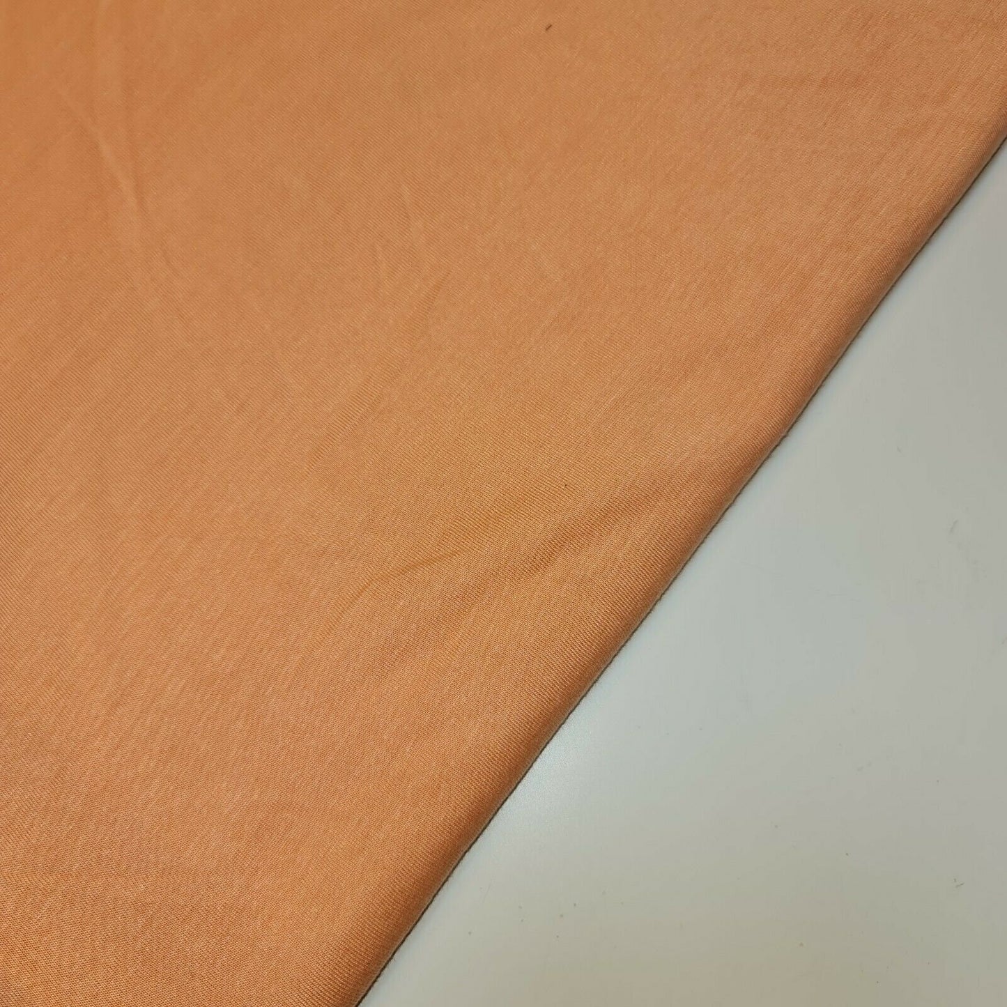 Soft Plain Colour Cotton Jersey Stretch Knit T Shirt Baby Grow Dress Fabric 58" (Dark Peach)