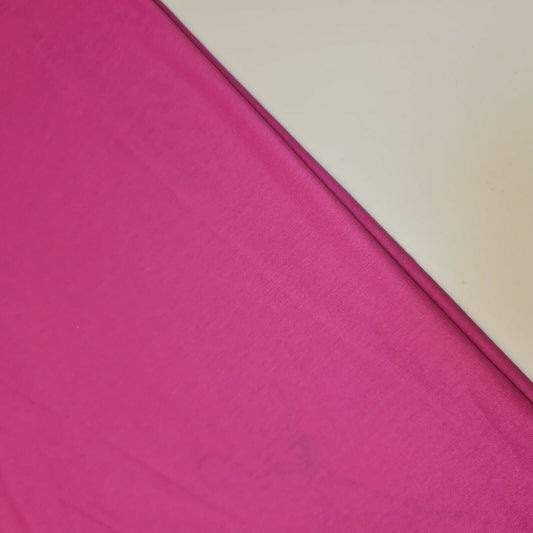 Soft Plain Colour Cotton Jersey Stretch Knit T Shirt Baby Grow Dress Fabric 58" (Pink)