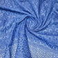 Broderie Anglaise Soft Flower Embroidery 100% Cotton Dress Craft Fabric 44" (Navy-1)