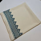 Soft Crepe Cream Border Navy Print Dress Craft Drape Material Fabric 44" inch wide