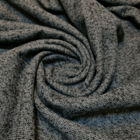 Charcoal Grey Wool Blend Upholstery Curtain Dress Fabric By The Meter 58" Wide