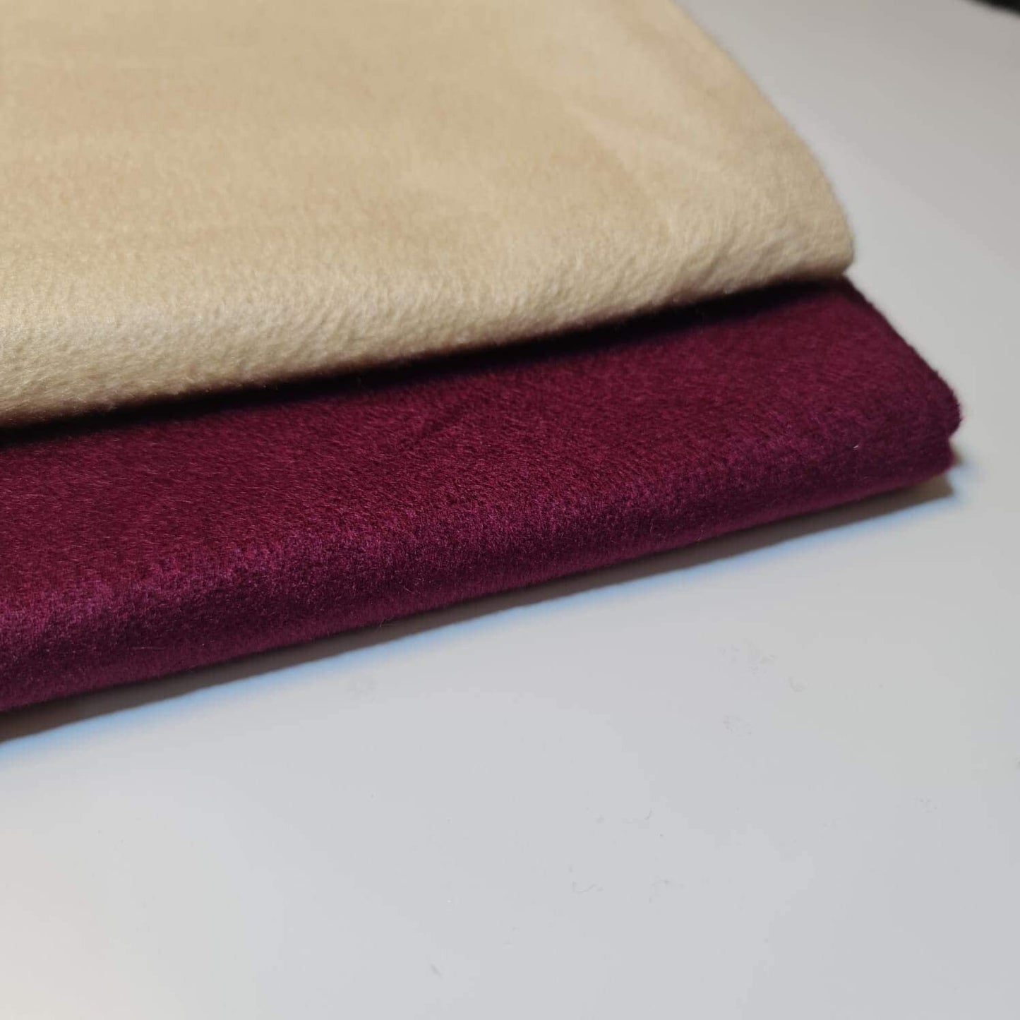 Suedette Velour Felt Fabric Material Art Craft Plain Polyester 112cm (Plum)