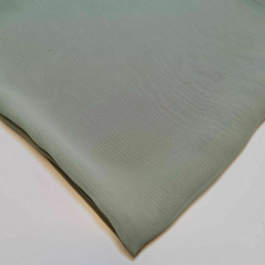 Polyester-Chiffon, Moos-Krepp, durchsichtig, einfarbig, leicht, 111,8 cm breit (Salbeigrün)