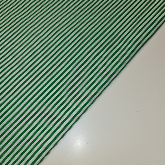 Candy Stripe Polycotton Fabric Striped Lines Material Craft Bunting (45" Wide) (Emerald Green)