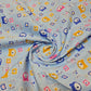 Kids Print 100% Cotton Poplin Fabric Bear Print Small Check Base (44" inch wide)