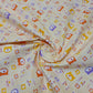 Kids Print 100% Cotton Poplin Fabric Bear Print Small Check Base (44" inch wide)