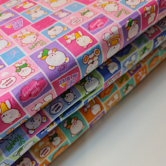 Kinderdruck, 100 % Baumwoll-Popeline, Teddy-Karomuster, Sommer (111,8 cm breit)