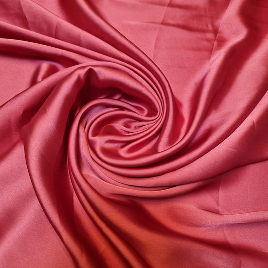 Luxuriöser, glänzender Charmeuse-Seidensatin-Stoff aus Polyester für Brautkleider, 147,3 cm (LIPSTICK PINK-3)
