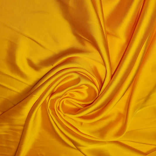 Luxuriöser, glänzender Charmeuse-Seidensatin-Polyesterstoff für Brautkleider, 147,3 cm (SUNSET YELLOW-40)