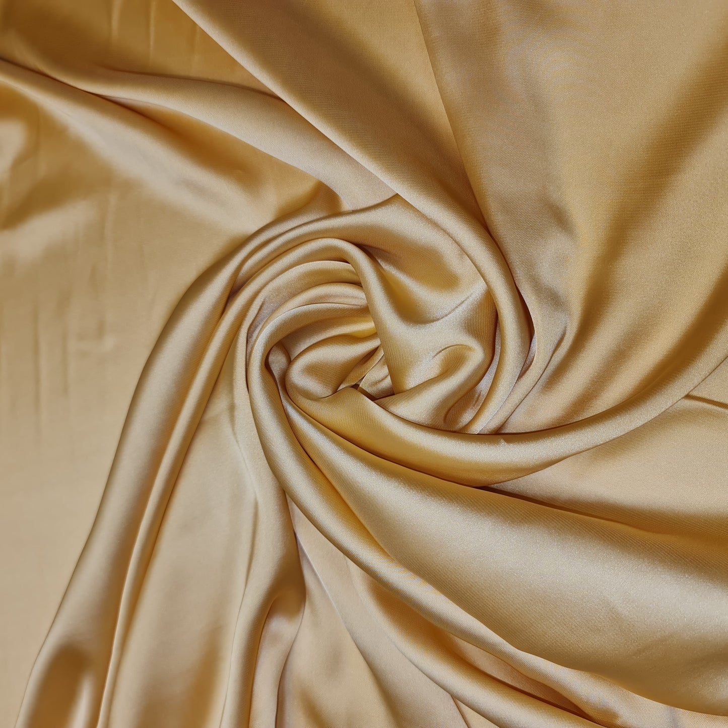 Luxury Glossy Charmeuse Silk Satin Weave Bridal Dress Polyester Fabric 58" (YELLOW GOLD-59)