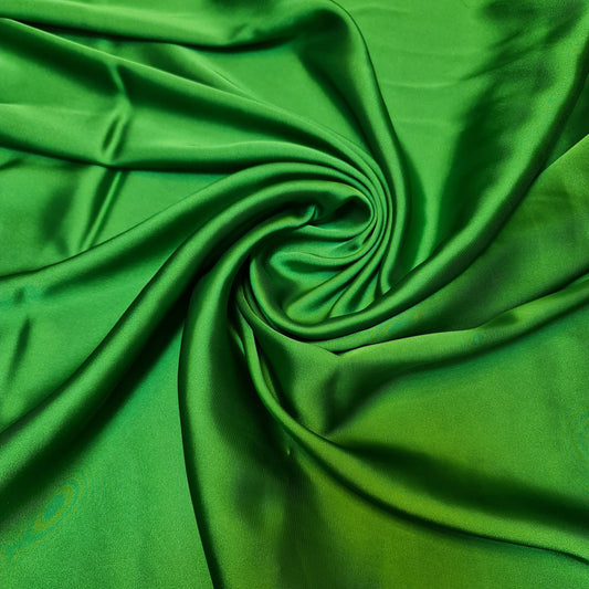 Luxuriöser, glänzender Charmeuse-Seidensatin-Polyesterstoff für Brautkleider, 58 Zoll (EMERALD-11)