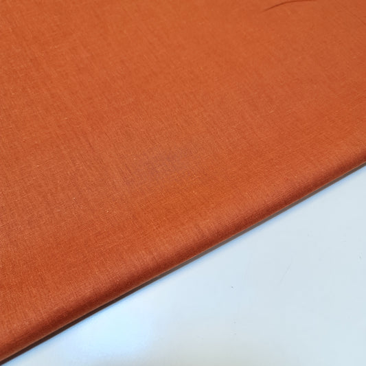 Plain 100% Cotton Fabric Material Fat Quarters Quilting Metre 30 Colours 44 Inch Wide  (Rust)