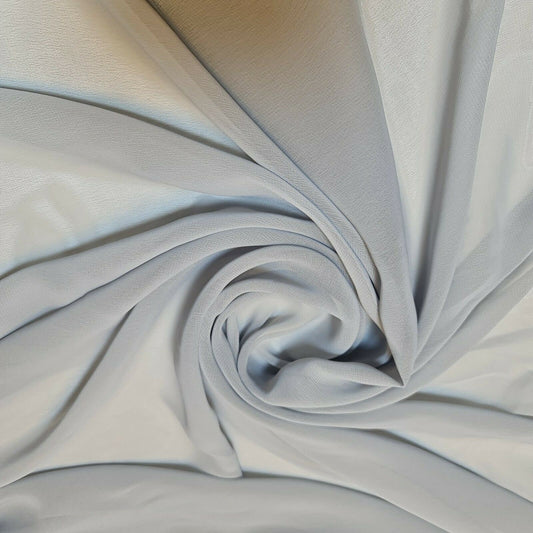 Transparenter Poly-Crêpe-Chiffon-Stoff, halbtransparent, Drapierungsmaterial für Kleider, 111,8 cm (Enteneiblau)