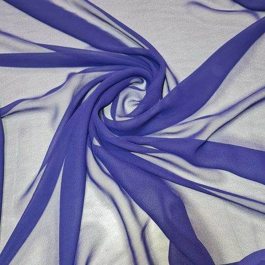 Transparenter Poly-Crêpe-Chiffon-Stoff, halbtransparent, für drapierte Kleider, Bastelmaterial, 111,8 cm (Marineblau)