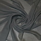 Sheer Poly Crepe Chiffon Fabric Semi-Transparent Drape Dress Craft Material 44" (Black)